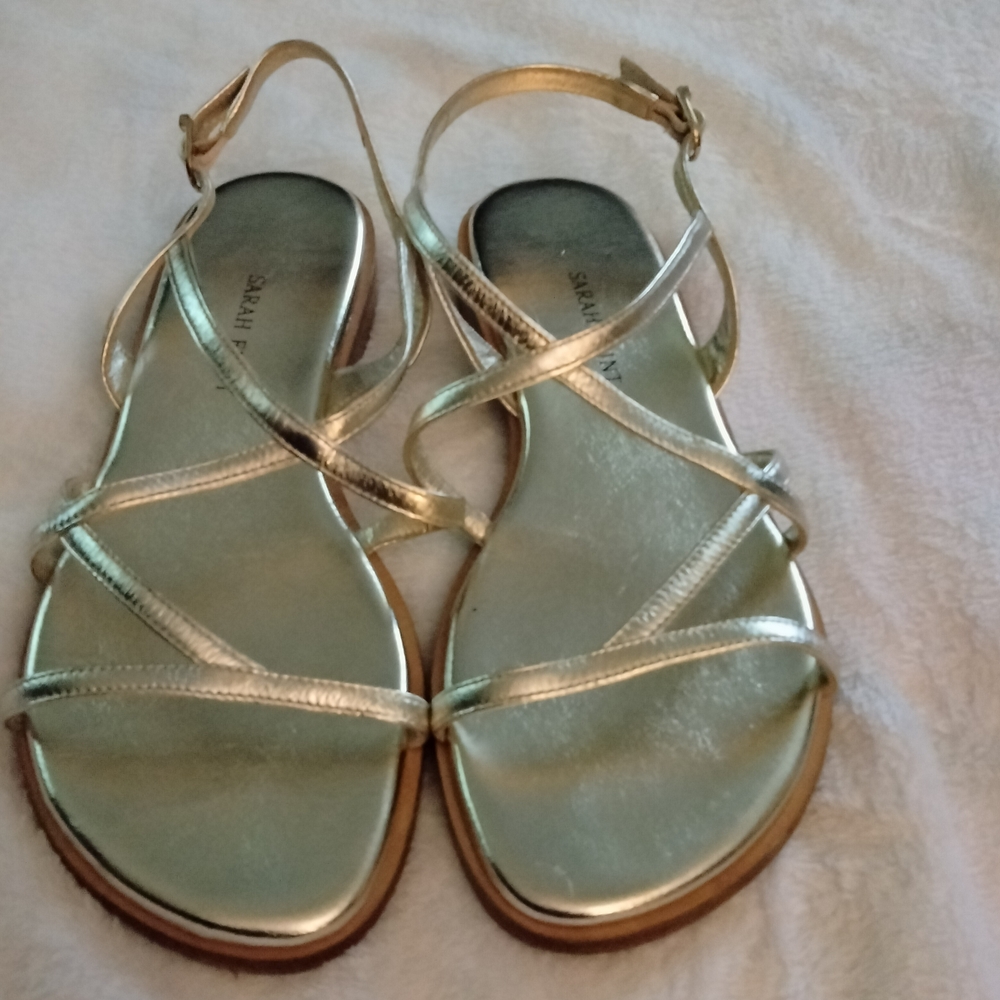 Sarah Flint Gold Strappy Sandals for Summer
